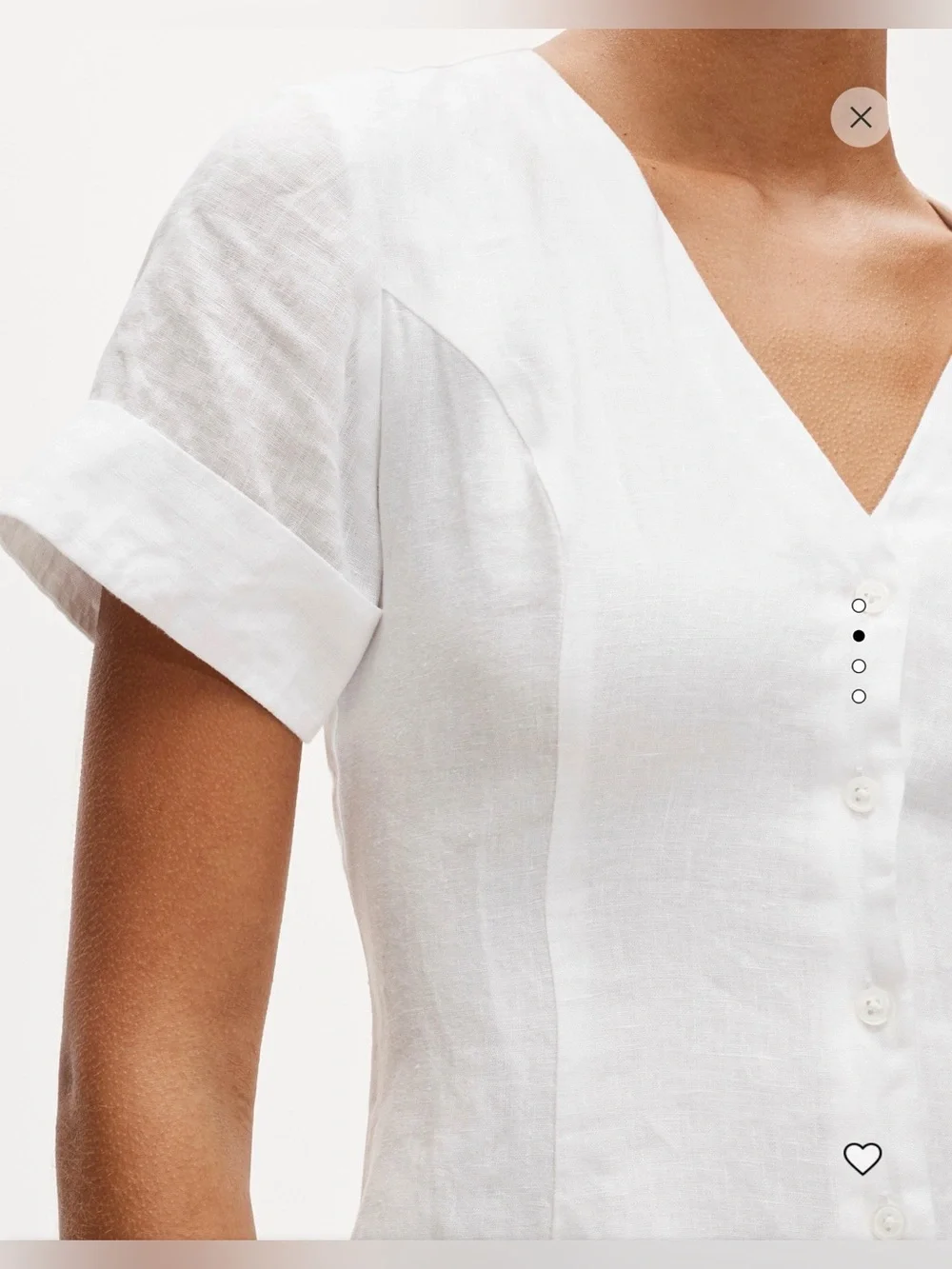 J.Crew Fleur Linen Mini Dress White Button Front Tie Back NWT Size 6